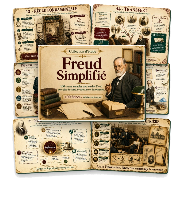Couverture de Freud Simplifié — collection de 100 cartes visuelles